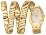 Original Just Cavalli Just Cavalli Signature Snake Serpente Taglio Women's Watch JC1L226M0025 - Gold Tone Steel - 22 mm