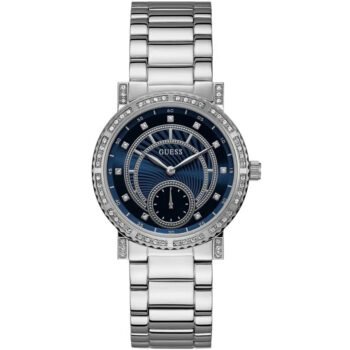 Guess W1006L1 Constellation Women's Watch - Blue Dial, Silver Stainless Steel Strap, 38mm Quartz Analog