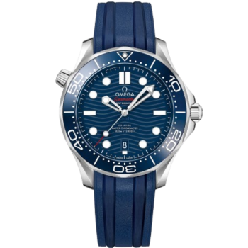 Omega Seamaster Diver 300M , steel on rubber strap Automatic size 42mm