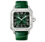 Cartier Santos Men’s leather strap Green Dial 40mm
