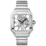 Cartier Santos de Cartier Watch – 40 mm Steel Case – Skeleton Dial – WHSA0015