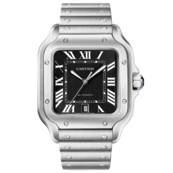 Cartier Santos Black Dial Stainless Steel Automatic 40mm