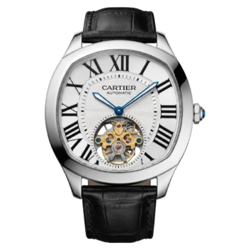 Cartier Drive 42mm Tourbillon – White Dial – Leather Strap