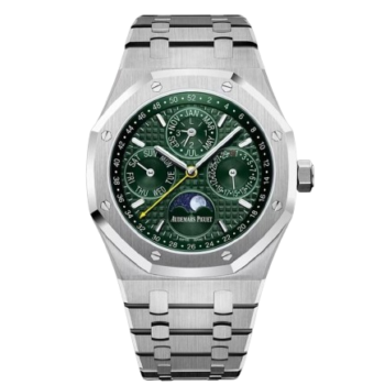 Audemars Piguet Royal Oak 41 Stainless Steel Green Dial Smooth Bezel Oyster Bracelet