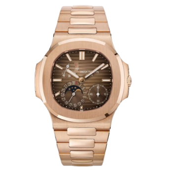 Patek Philippe Nautilus 5712/1R-001 Rose Gold Sunburst Self-Winding 40mm Brown Indices Dial
