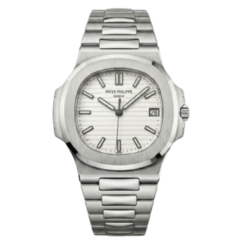 Patek Philippe Nautilus – Textured White Dial – Silver Stainless Steel Bracelet – Japanese Automatic 5711/1A-011