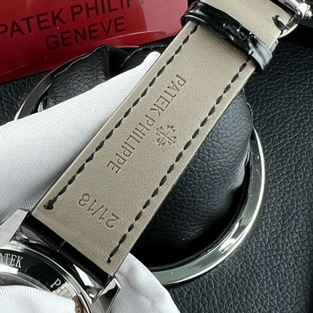 patek-philippe-men-nautilus-black-dial-leather-watch_5
