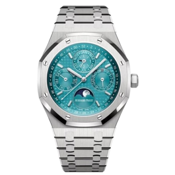 Audemars Piguet Royal Oak 41 Stainless Steel Turquoise Dial Smooth Bezel Oyster Bracele