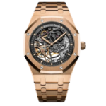 Audemars Piguet Mens Royal Oak Rose Gold Skeleton Dial 15407OR.OO.1220OR.01