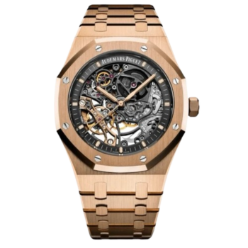 Audemars Piguet Mens Royal Oak Rose Gold Skeleton Dial 15407OR.OO.1220OR.01
