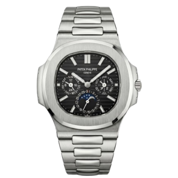 Patek Philippe Nautilus Perpetual Calendar – Black Dial – Japanese Automatic Chronograph – Stainless Steel Bracelet