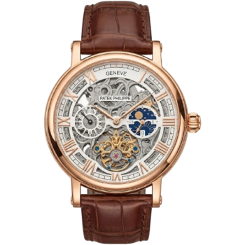 Patek Philippe Men’s Rose Gold-Tone Skeleton Moonphase Watch