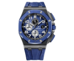 Audemars Piguet Royal Oak Rose Gold Bezel Black Rubber Strap Watch