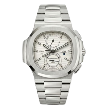 Patek Philippe Nautilus Travel Time – White Dial – Japanese Automatic Chronograph – Stainless Steel Bracelet