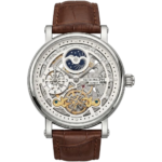 Patek Philippe Men’s Skeleton Moonphase Silver Watch