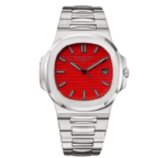 Patek Philippe Nautilus With Japanese Working Red Dial Mens Watch
